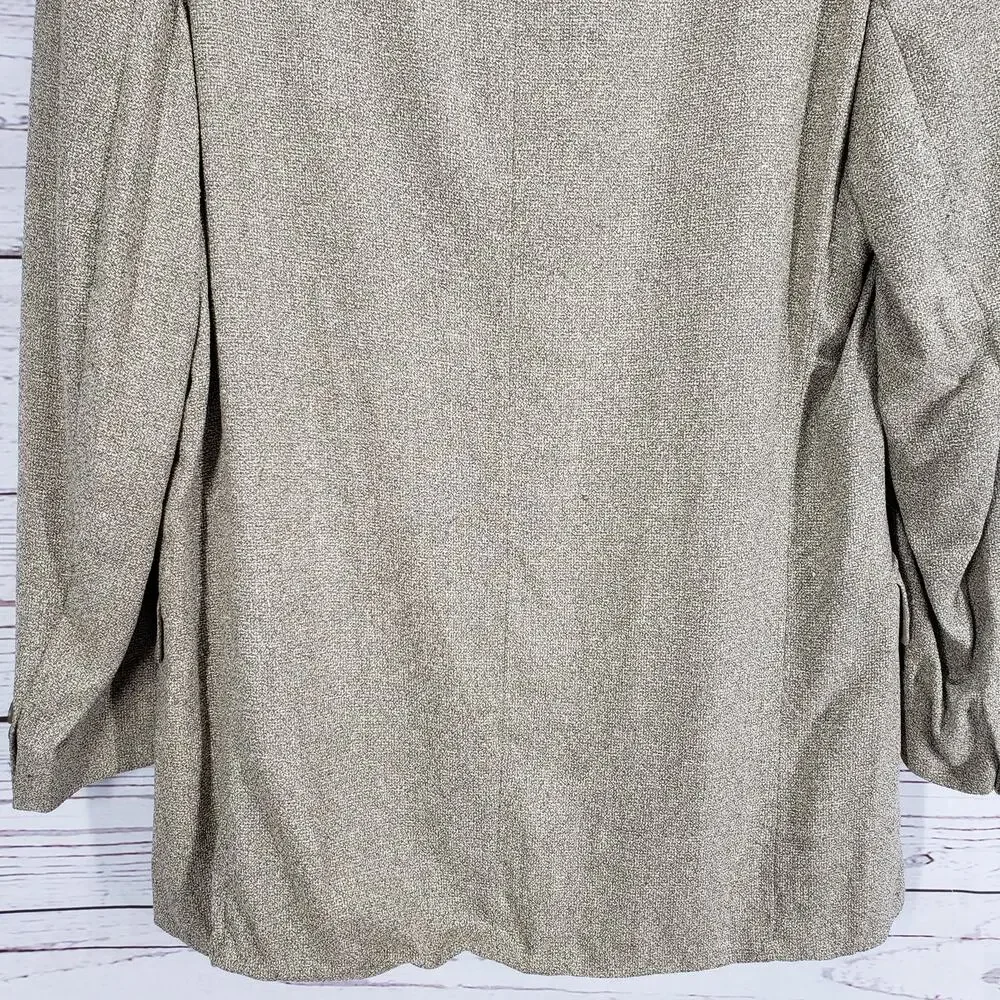 Franco Tassi Men's Beige Silk Wool Weave 3 Buttons Sports Coat Size 40R